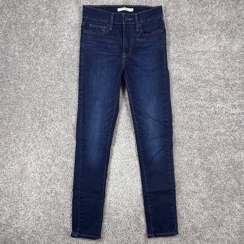 Levis Slimming Skinny Jeans Womens 26 Dark Wash Stretch Denim 311 28399-0005